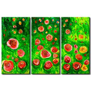 Canvas Print Roses: In rose garden