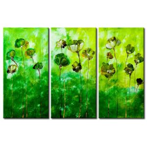 Canvas Print Poppies: Green flowers