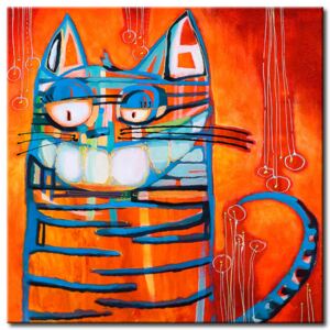 Canvas Print For Children: Blue cat