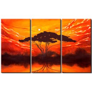 Canvas Print Landscapes: Sunset in Africa