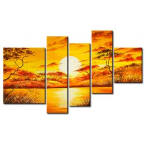Canvas Print Landscapes: Sunrise over the african savanna