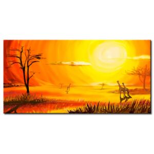 Canvas Print Giraffe: African sun