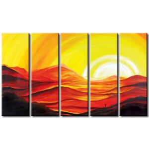 Canvas Print Sunrises and Sunsets: Sunset in the mountains