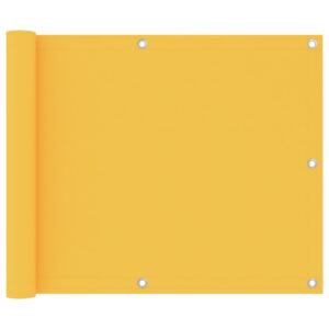 VidaXL Balcony Screen Yellow 75x400 cm Oxford Fabric