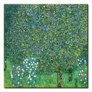 Canvas Print Gustav Klimt: Rosensträuche unter Bäumen