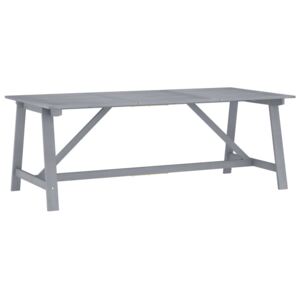 VidaXL Garden Dining Table Grey 206x100x74 cm Solid Acacia Wood