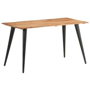 VidaXL Dining Table with Live Edges 140x60x75 cm Solid Acacia Wood