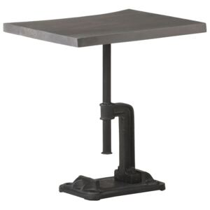 VidaXL Side Table Grey 45x35x48 cm Solid Acacia Wood & Cast Iron