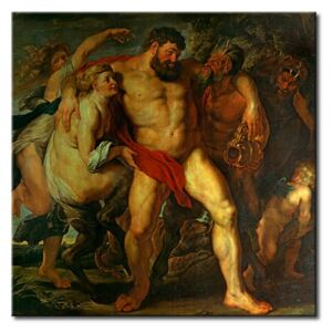 Canvas Print Peter Paul Rubens: The drunken Hercules, led by a Nymph and a Satyr