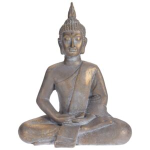 ProGarden Sitting Buddha 50 x 28 x 62.4 cm Grey Gold