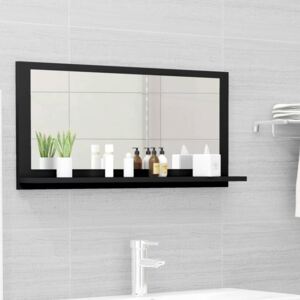 VidaXL Bathroom Mirror Black 80x10.5x37 cm Chipboard