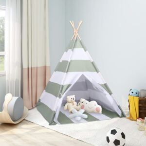 VidaXL Children Teepee Tent with Bag Peach Skin Stripe 120x120x150 cm