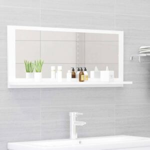 VidaXL Bathroom Mirror White 90x10.5x37 cm Chipboard