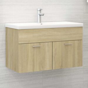 VidaXL Sink Cabinet Sonoma Oak 80x38.5x46 cm Chipboard