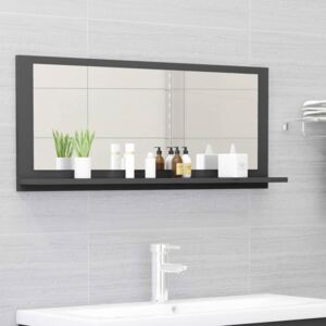 VidaXL Bathroom Mirror Grey 90x10.5x37 cm Chipboard