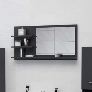 VidaXL Bathroom Mirror Grey 90x10.5x45 cm Chipboard