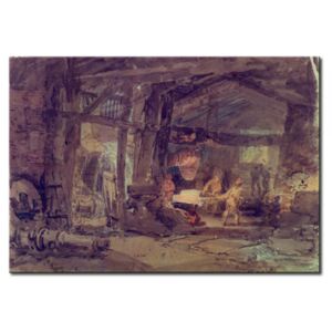 Canvas Print William Turner: An Iron Foundry