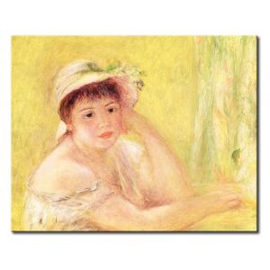 Canvas Print Pierre-Auguste Renoir: Woman in a Straw Hat