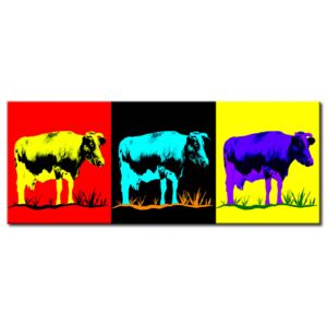 Canvas Print For Teenagers: Colourful cow