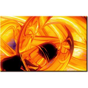 Canvas Print Abstract: Glass Trap - yellow