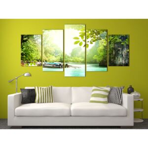 Canvas Print Sea: Under the cover of trees