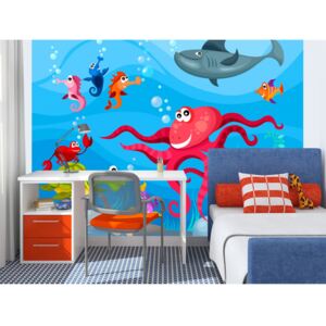Wall mural For Children: Octopus and shark