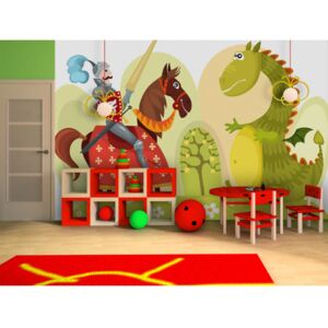Wall mural For Children: Dragon and knight