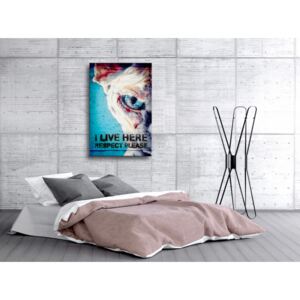 Canvas Print For Teenagers: I Live Here, Respect Please