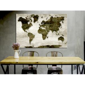 Canvas Print World Maps: World Map: Green Planet