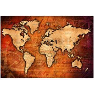 Corkboard Map Decorative Pinboards: Amber World [Cork Map]