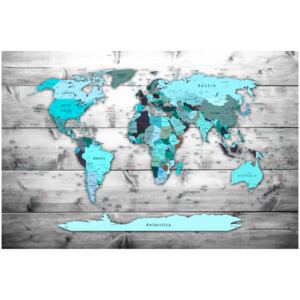 Corkboard Map Decorative Pinboards: Blue Continents [Cork Map]