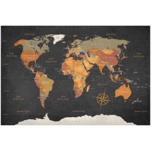 Corkboard Map Decorative Pinboards: Secrets of the Earth [Cork Map]