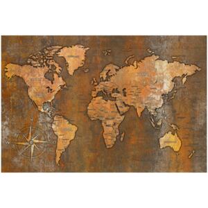 Corkboard Map Decorative Pinboards: Rusty World [Cork Map]
