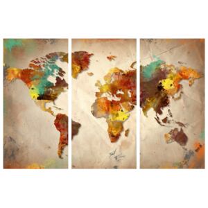 Corkboard Map Decorative Pinboards: Painted World [Cork Map]