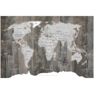 Corkboard Map Decorative Pinboards: World of Wood [Cork Map]