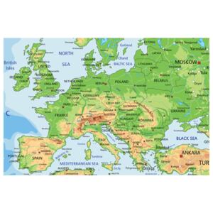 Corkboard Map Decorative Pinboards: Europe [Cork Map]