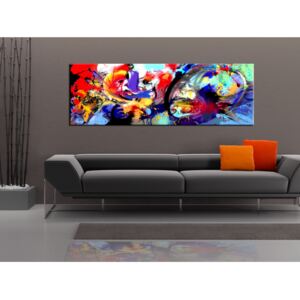 Canvas Print Coloured: Colourful Immersion