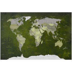 Corkboard Map Decorative Pinboards: Malachite World [Cork Map]