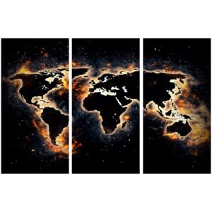 Corkboard Map Decorative Pinboards: Flames of the World [Cork Map]