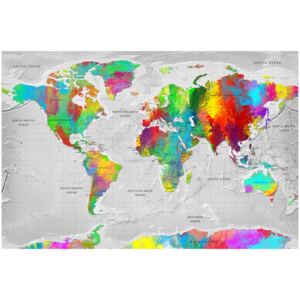 Corkboard Map Decorative Pinboards: Maps: Colourful Finesse [Cork Map]