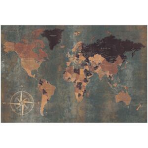 Corkboard Map Decorative Pinboards: Mysterious World [Cork Map]