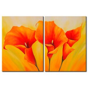 Canvas Print Calla: Orange callas