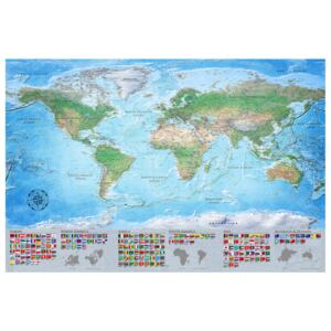 Corkboard Map Decorative Pinboards: World Map: Blue Planet [Cork Map]