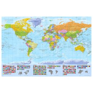 Corkboard Map Decorative Pinboards: World: Colourful Map [Cork Map]
