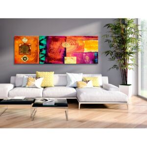 Canvas Print Coloured: Orange Abstraction