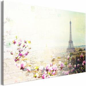 Canvas Print Paris: Postcards from Paris (1 Part) Wide