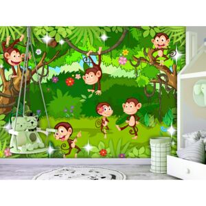 Wall mural For Children: Monkey Tricks