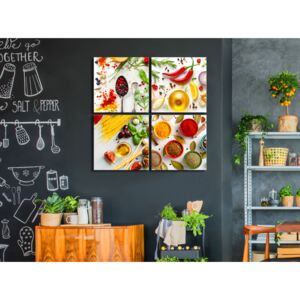 Canvas Print Kitchen: Spices of the World (4 Parts)
