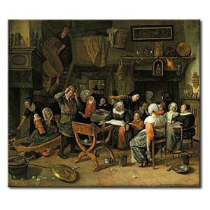 Canvas Print Jan Steen: The Christening Feast