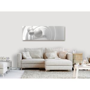 Canvas Print Abstract: White Tunnel (1 Part) Narrow